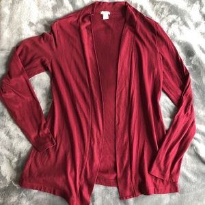 Dark Red J. Crew Cardigan